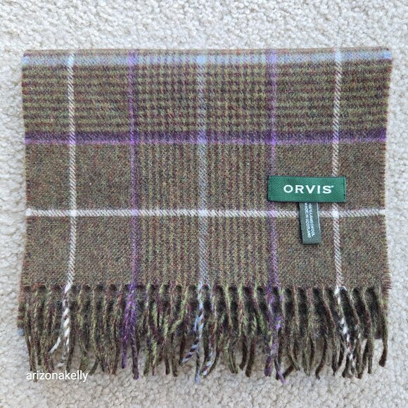 Orvis Accessories - NWOT Orvis Wool Scarf Green Plaid